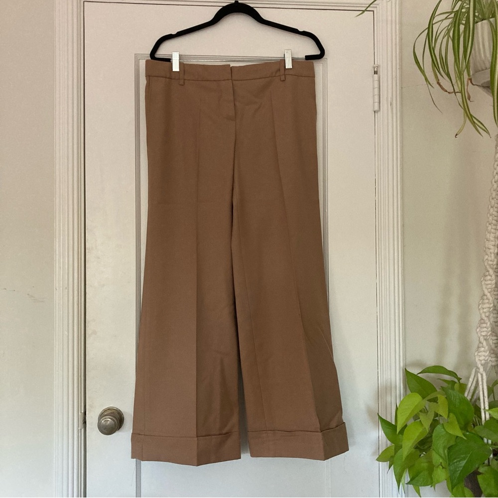 Chloe flared wool pants - camel